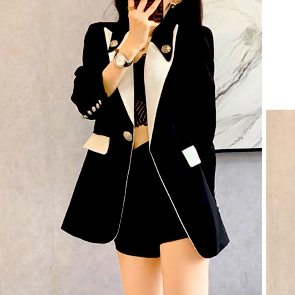 Black/White Suit Jacket